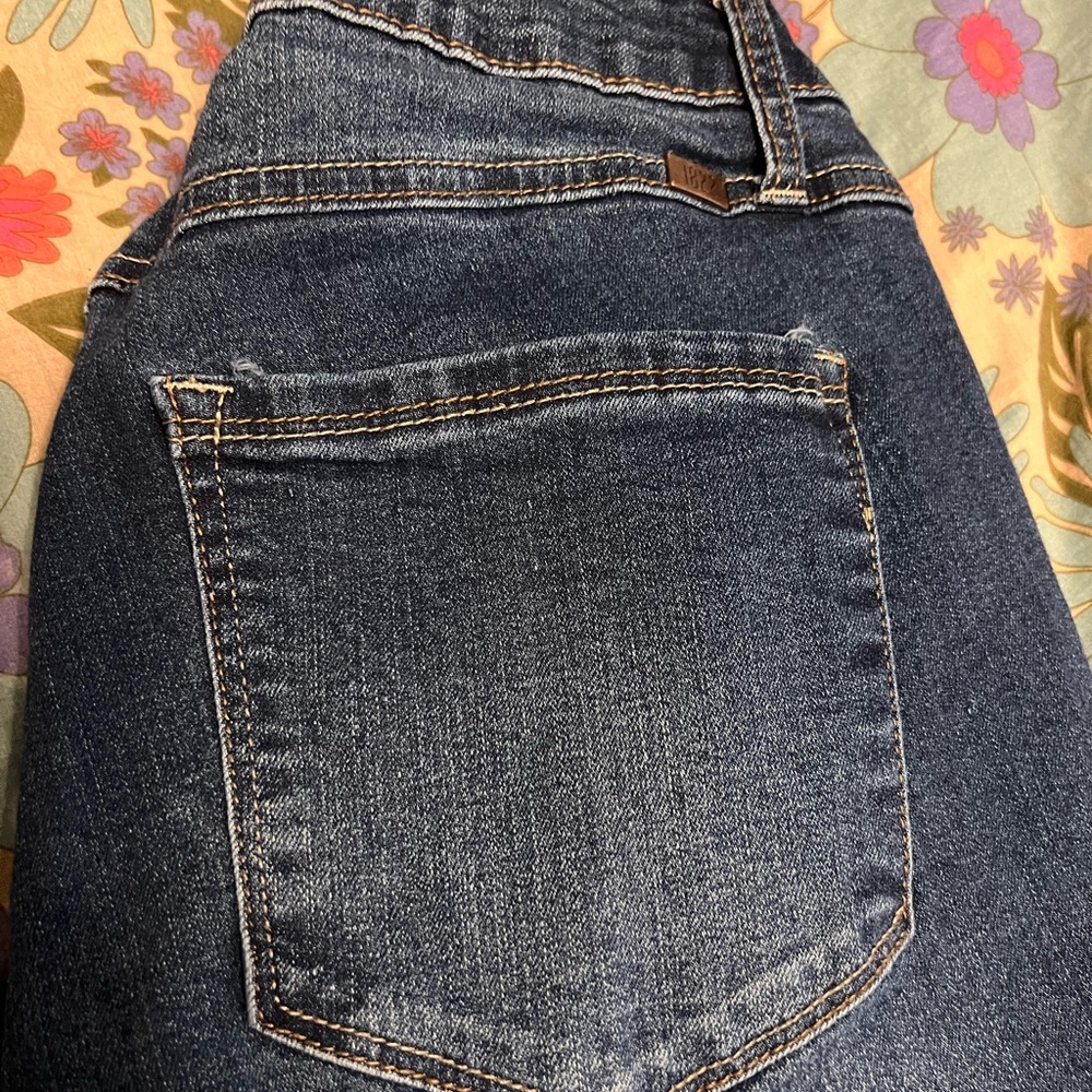 1822 Denim Dark Blue Slim Jeans soft stretch denim distressed style plus 16W - Picture 4 of 7